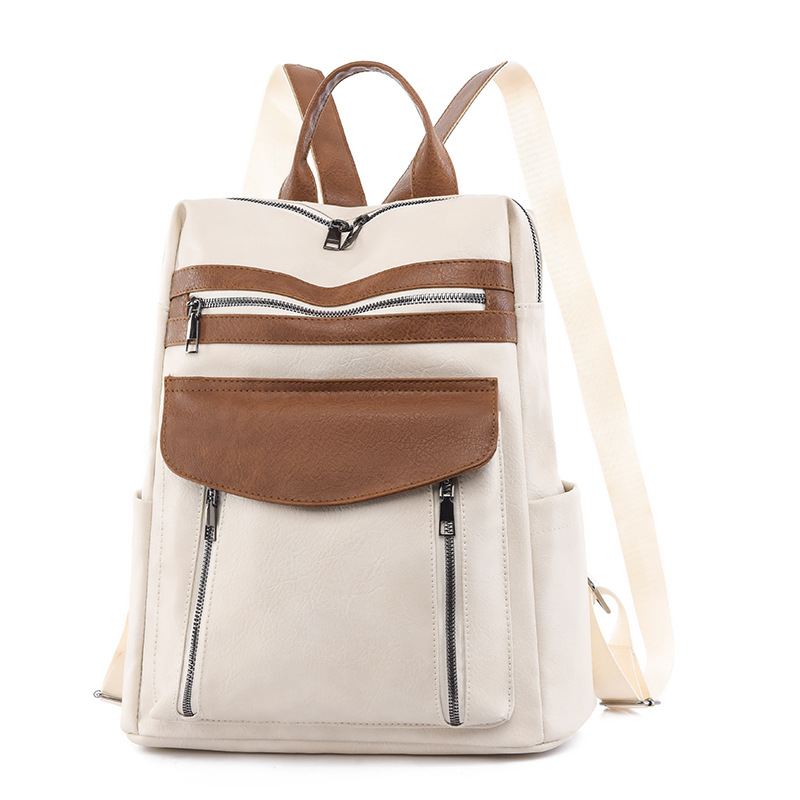 Leather Work Womens Backpack - 新着革ラップトップ PU バックパック女性男性バックパックファッション旅行バックパック財布旅行大学仕事
