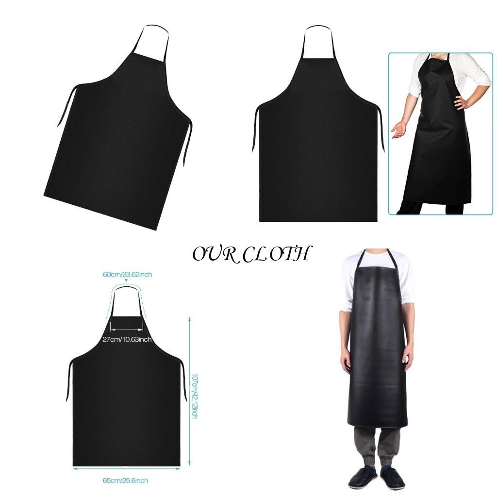 Leatherwork Apron - オイルプルーフ防水エプロンPUレザーエプロン食器洗いラボ肉屋の調理キッチンバーバーY1AC用エクストラロンググリルエプロン