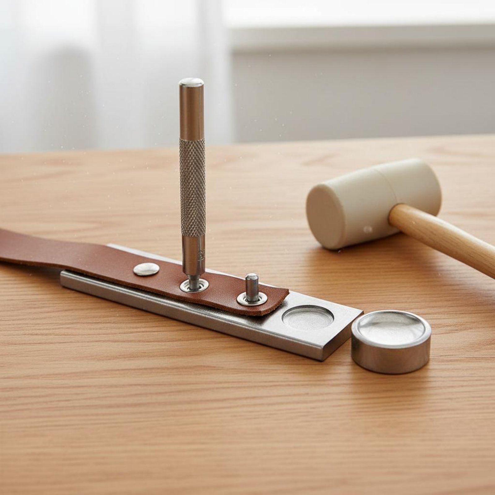 Leatherwork Rivet Setter - 11ピーススナップファスナーツールセットさまざまなサイズのレザーリベットセッターツール革細工ツール滑り止めグリップクラフト用品