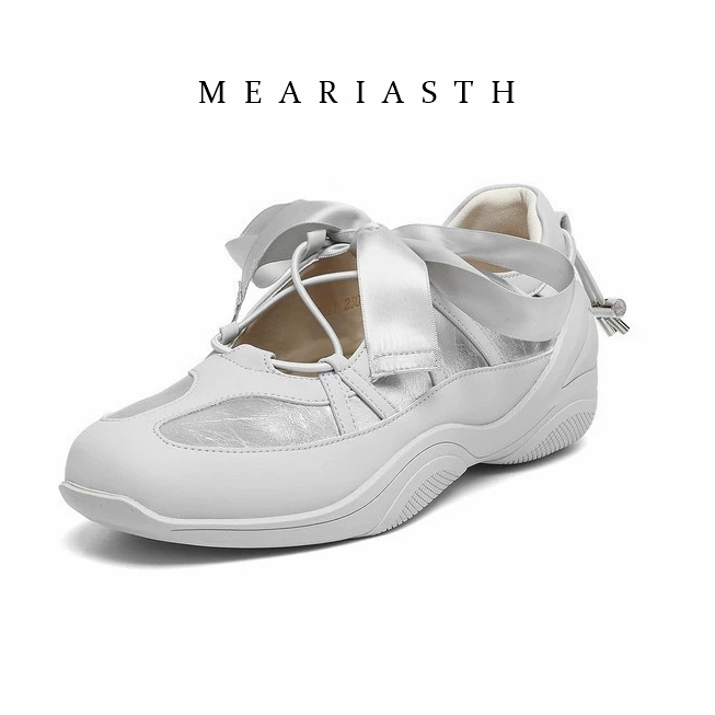 Leather Work Flats Women - 2026年春と秋のレディースローヒール韓国風パールチェーン付きパーティーや仕事用メリージェーンフラットシューズレディースカジュアルボートシューズ
