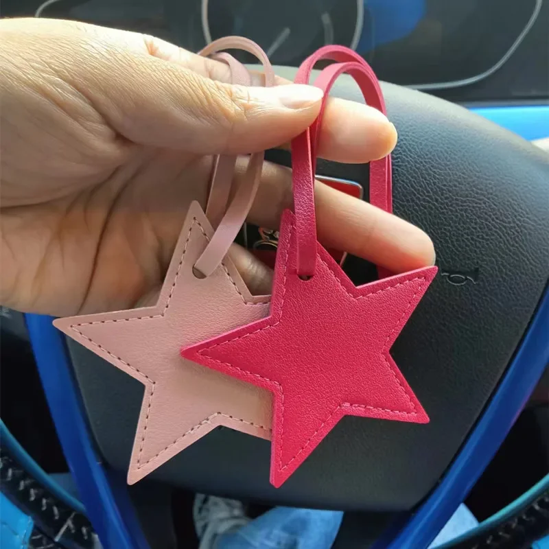 Leatherwork Ruler - スター PU レザータッセルキーホルダーチャームタッセル五芒星タッセルジュエリー作成用キーチェーン DIY クラフトアクセサリー