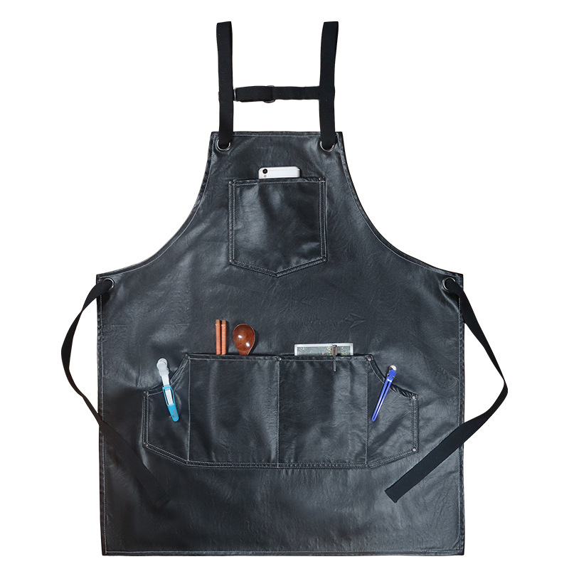 Leatherwork Apron - ソフトレザーpu,ケータリング,ワーク,キッチン料理,シンク,カスタムロゴ,2023のクリーニングツール