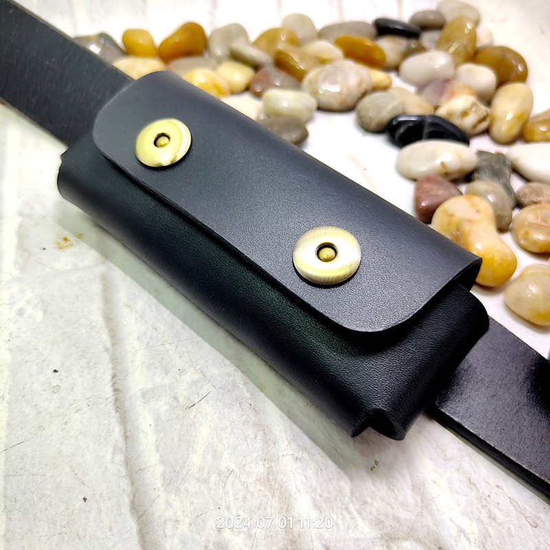 Leatherwork Knives - 水平折りたたみナイフホルスターベルトパック、ジャックナイフホルダー、ウエストバッグ、アーミーナイフシース、本革、カスタマイズ、MT-JD2