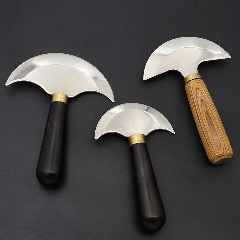 Leatherwork Knives - 手動革漉きナイフ DIY レザークラフト切断用パリングツール 手動トリミングカッター 革彫刻クラフト作業用