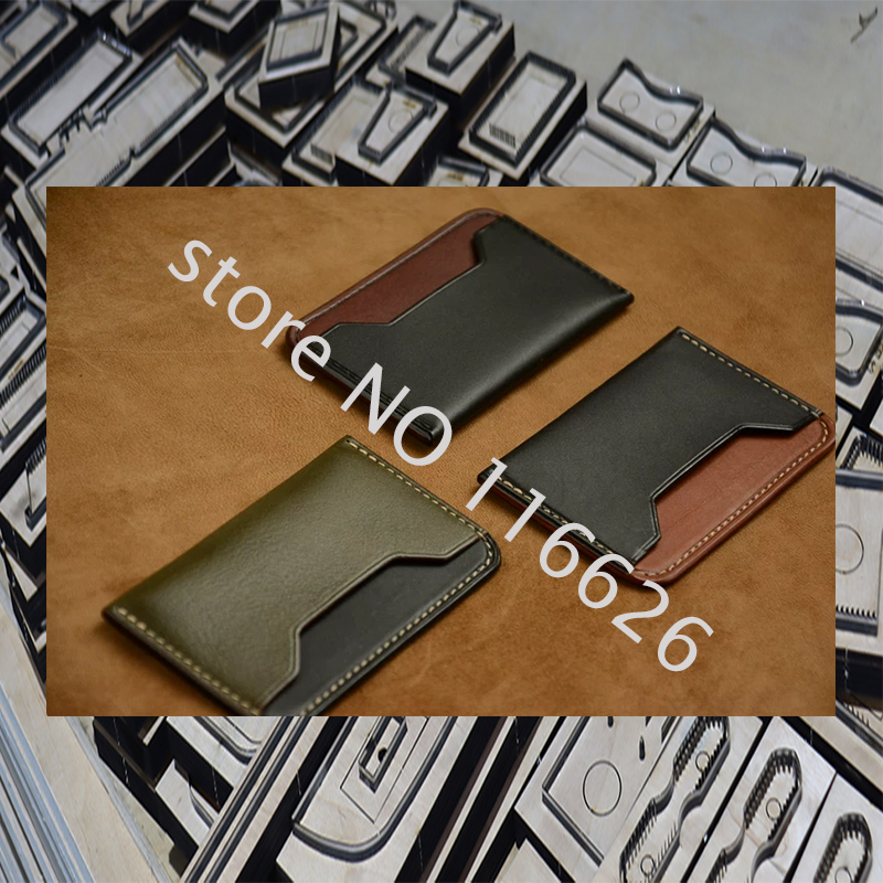 Leatherwork Knives - DIYレザークラフト用ナイフ型シンプルカードホルダー抜き型100x60mm