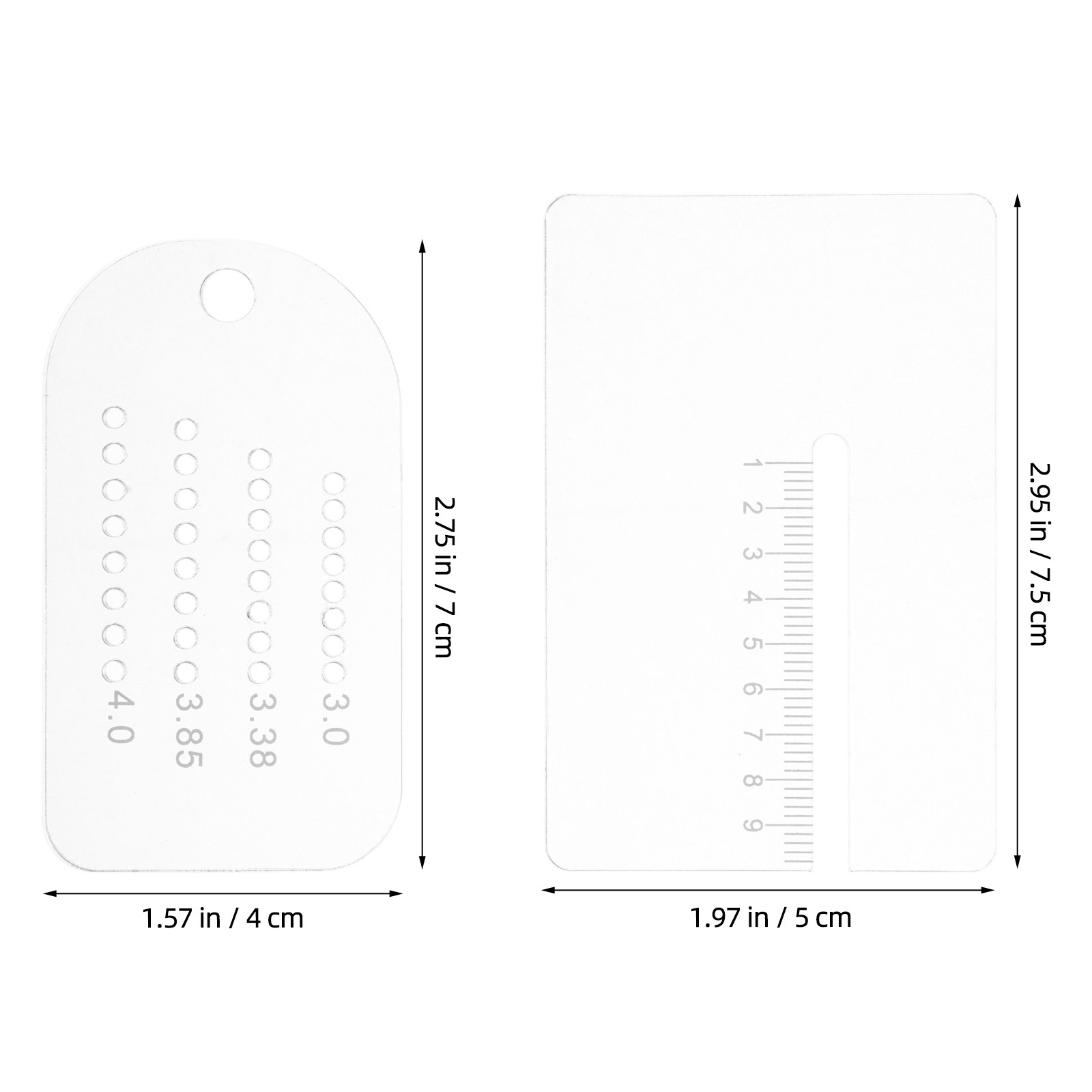 2個入りパンチガイド多機能定規、精密なステッチング用穴間隔プ - Leatherwork Ruler のレビューと価格
