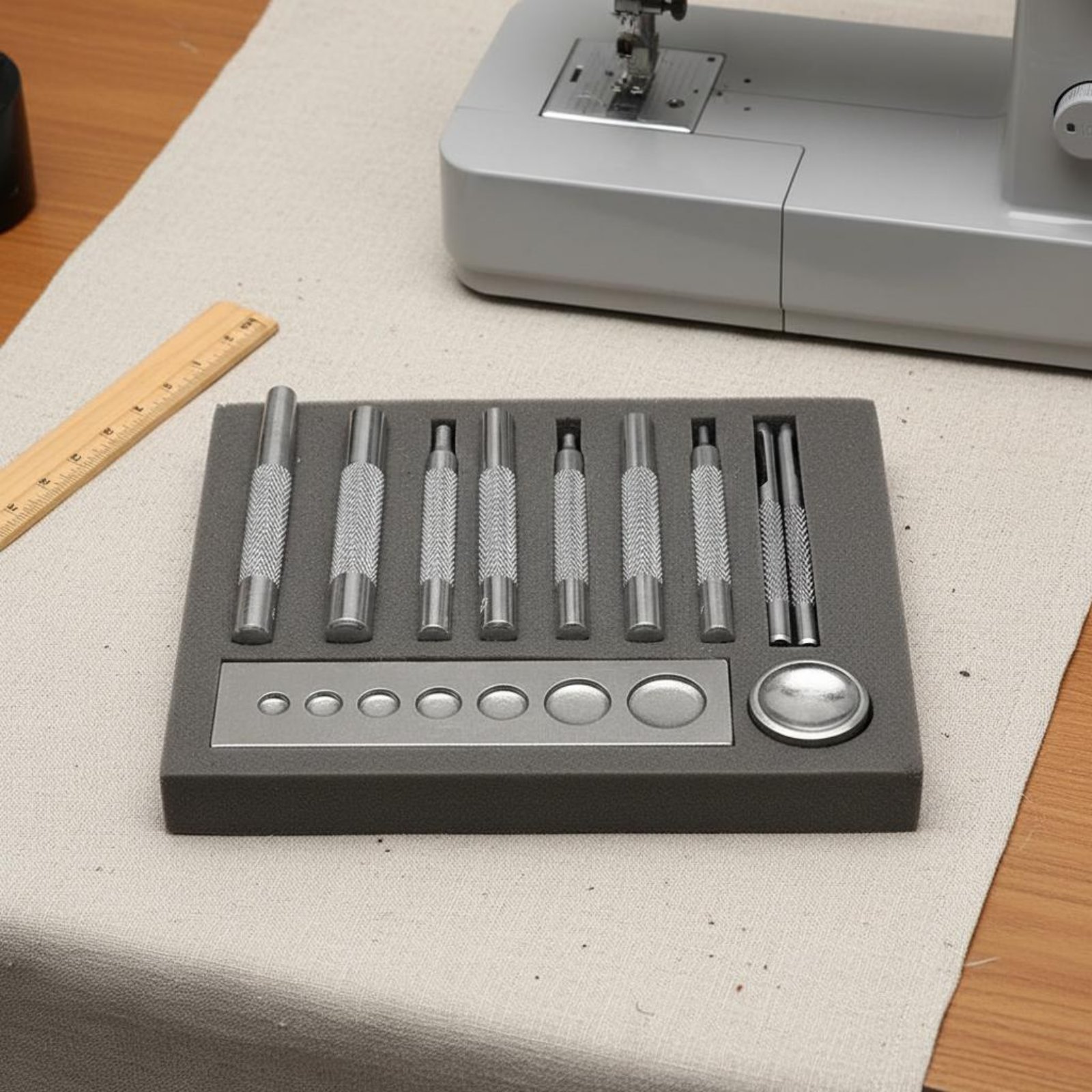 11ピーススナップファスナーツールセットさまざまなサイズのレ - Leatherwork Rivet Setter のレビューと価格