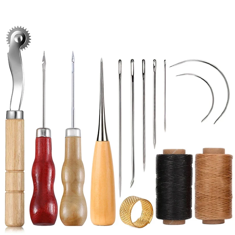 初心者向けレザークラフトソーイングキット、ワックス糸、木製ハ - Leatherwork Accessories のレビューと価格