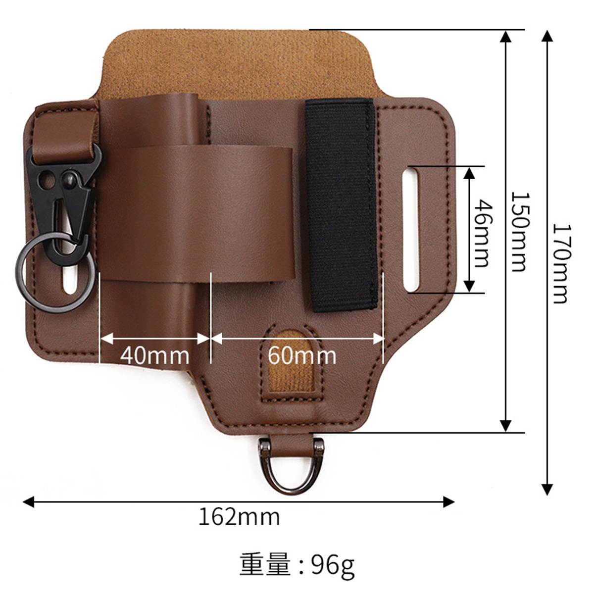 EDC戦術ツールホルスター、荒野サバイバル収納ウエストバッグ - Leatherwork Knives のレビューと価格