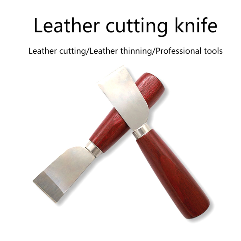 新しいDIYレザークラフトツール木製ハンドルステンレス鋼レザ - Leatherwork Knives のレビューと価格