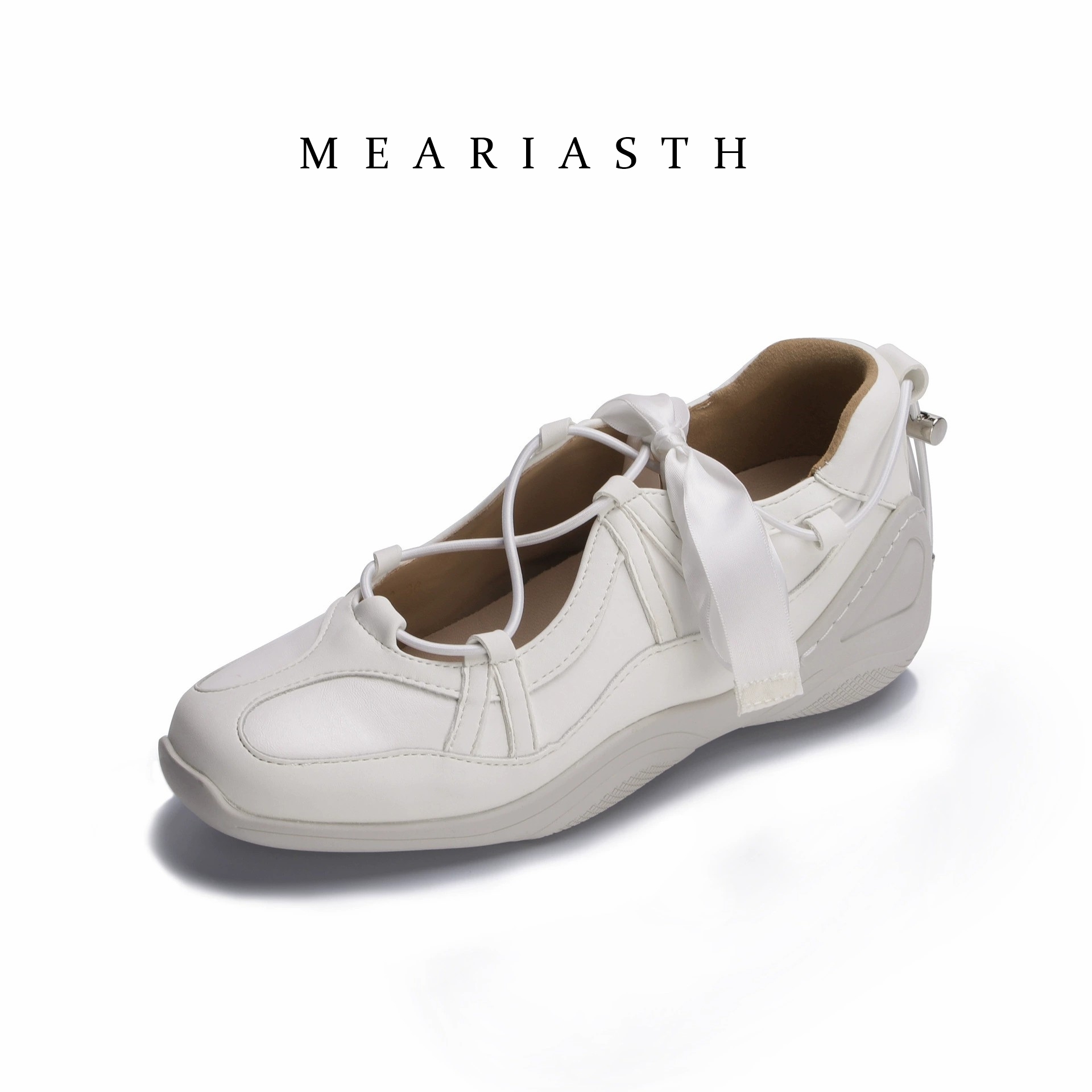 2026年春と秋のレディースローヒール韓国風パールチェーン付 - Leather Work Flats Women のレビューと価格