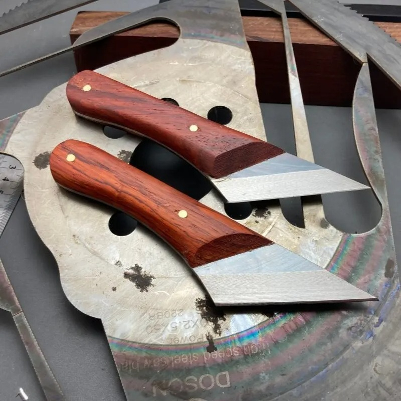 17CM粉末高速鋼木製ハンドル革切り包丁手作りDIY革製品切 - Leatherwork Knives のレビューと価格