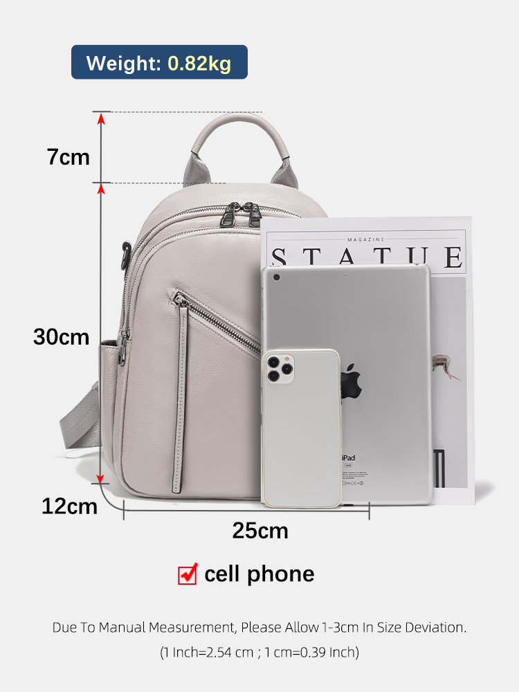 Zency レディース 本革バックパック 通勤用の広々とした - Leather Work Womens Backpack のレビューと価格