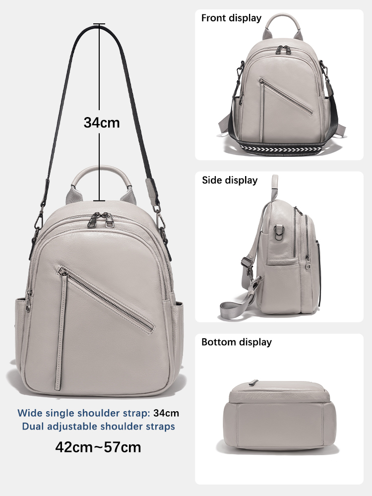 Zency レディース 本革バックパック 通勤用の広々とした - Leather Work Womens Backpack のレビューと価格