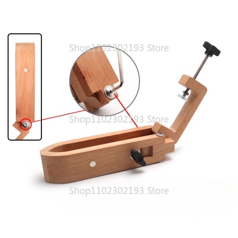 折りたたみ木製クランプ調整可能な木材レザークラフトハンドステ - Leatherwork Accessories のレビューと価格
