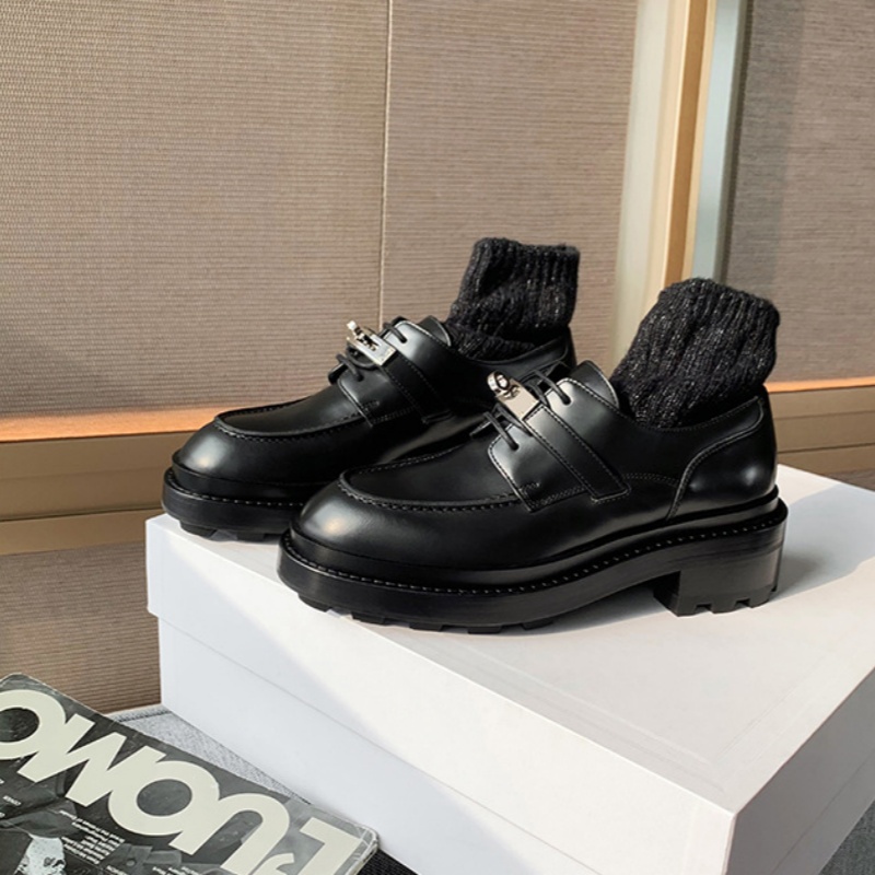 レディースローファーシューズ レトロカジュアル スリップオン - Leather Work Flats Women のレビューと価格