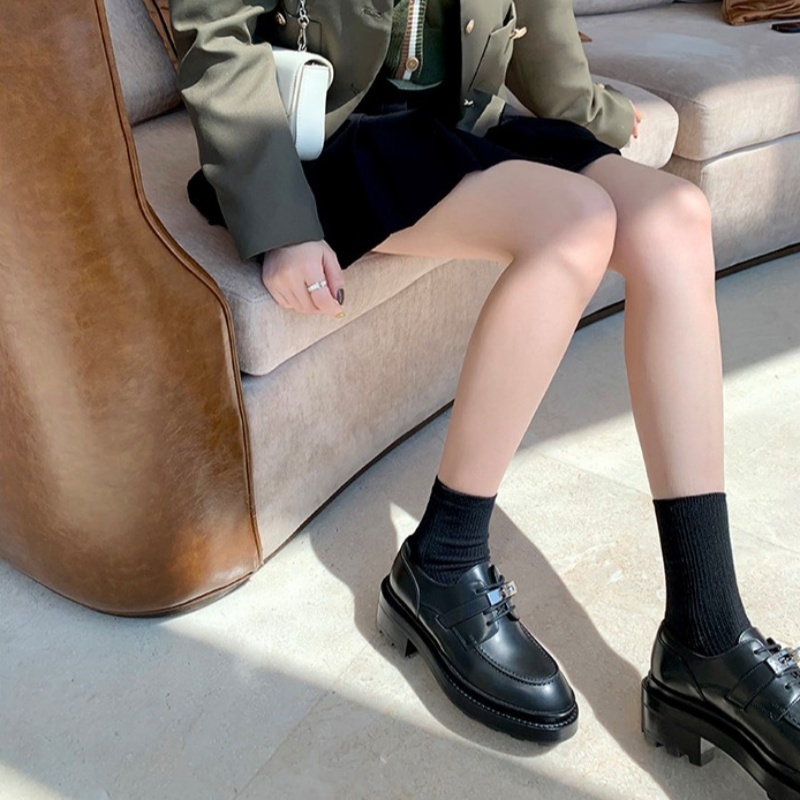 レディースローファーシューズ レトロカジュアル スリップオン - Leather Work Flats Women のレビューと価格