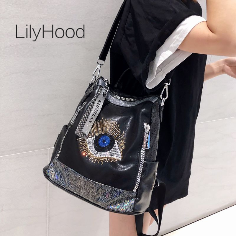 2026 女性ビーガンレザースタイリッシュな光沢のあるライン - Leather Work Womens Backpack のレビューと価格