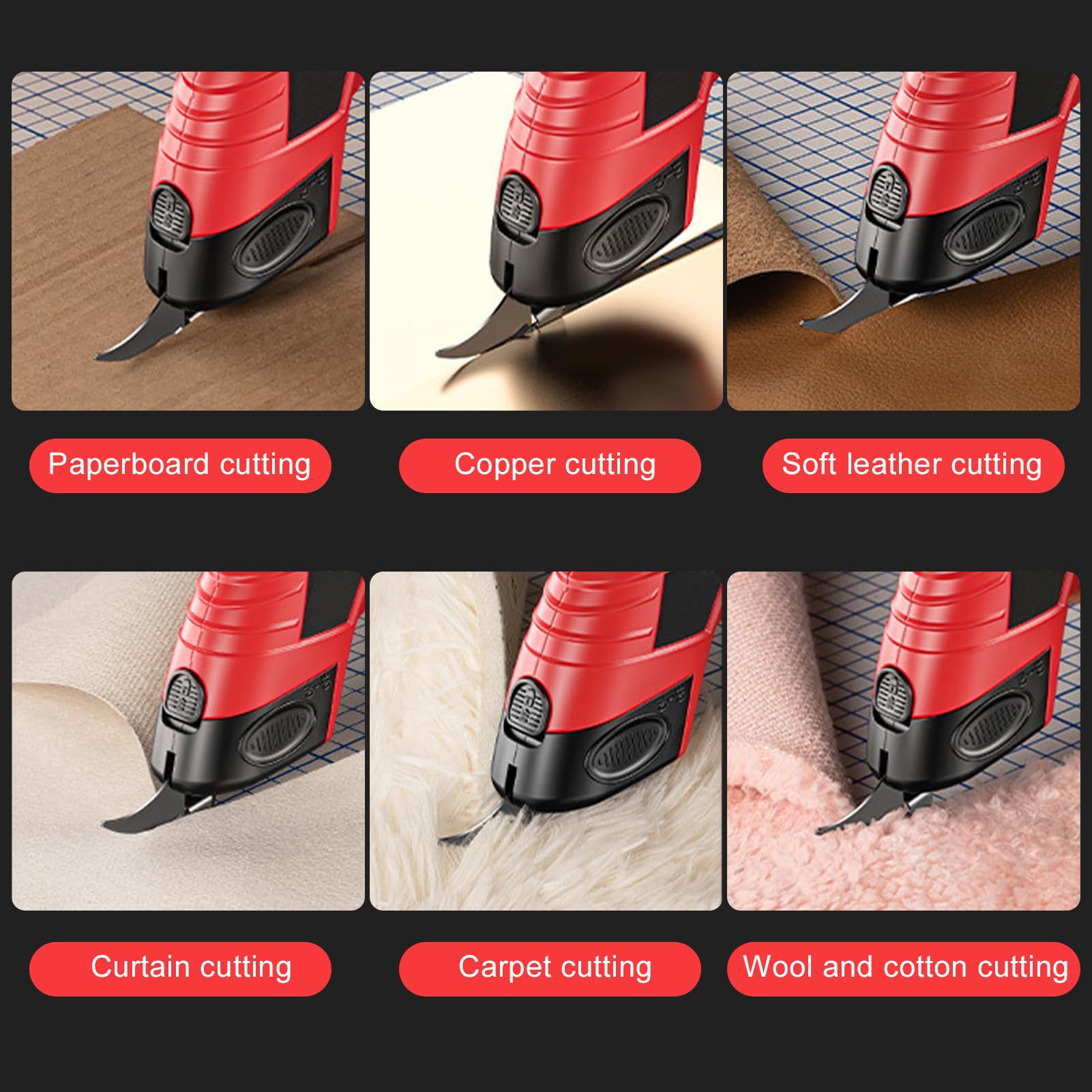 コードレス電動はさみカッター布カーペット革用手持ち円形ナイフ - Leatherwork Knives のレビューと価格