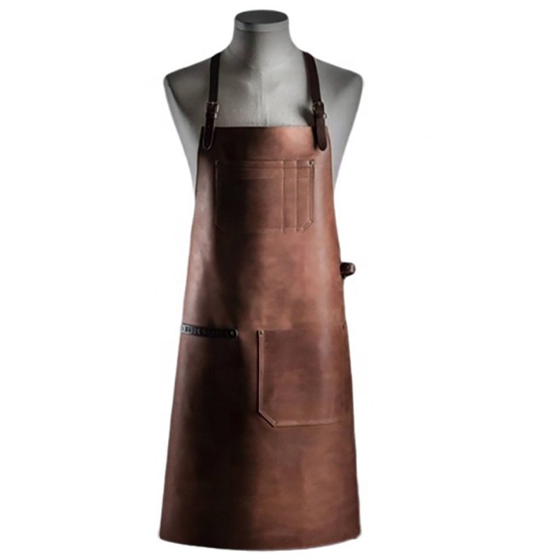おしゃれなPUエプロン 防水BBQキッチンシェフベーキング多 - Leatherwork Apron のレビューと価格