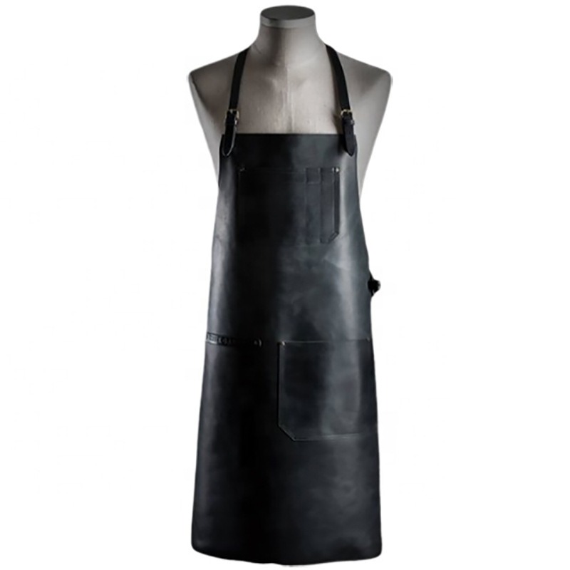 おしゃれなPUエプロン 防水BBQキッチンシェフベーキング多 - Leatherwork Apron のレビューと価格
