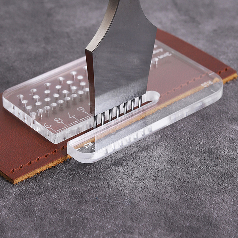 新製品-1PC 打撃補助手動革工具 4mm厚 透明プーラー  - Leatherwork Ruler のレビューと価格