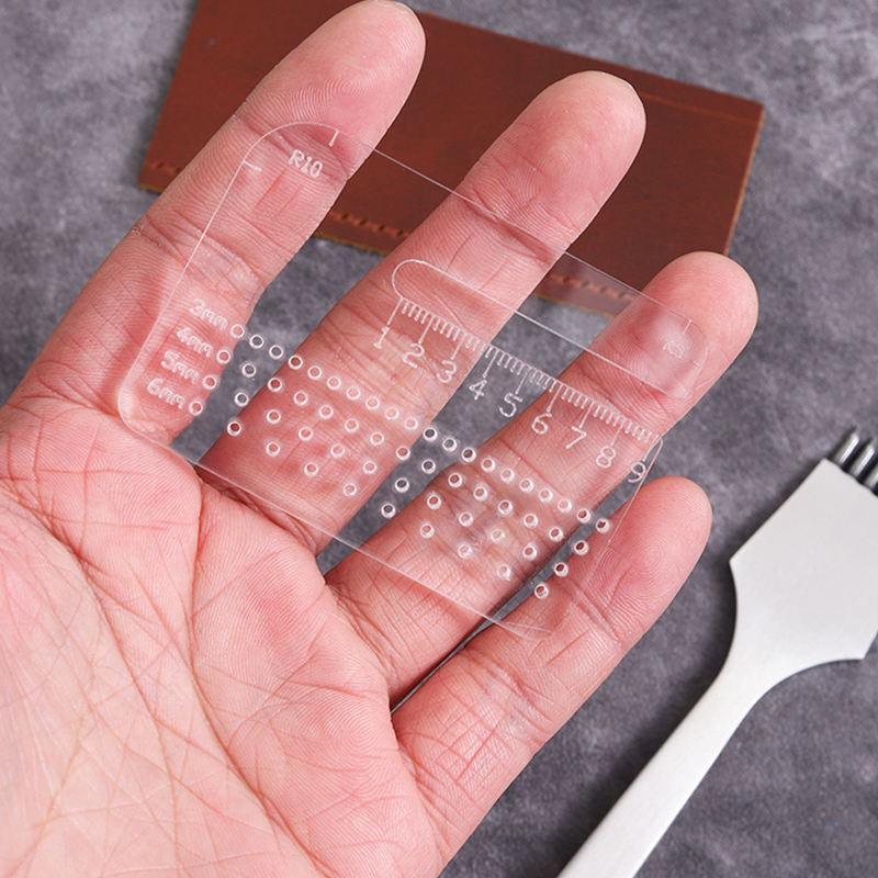 新製品-1PC 打撃補助手動革工具 4mm厚 透明プーラー  - Leatherwork Ruler のレビューと価格