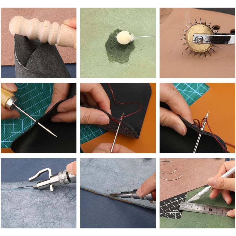 革細工ツール 実用的なレザークラフトキット ワックス糸付き  - Leatherwork Or Leathercraft のレビューと価格