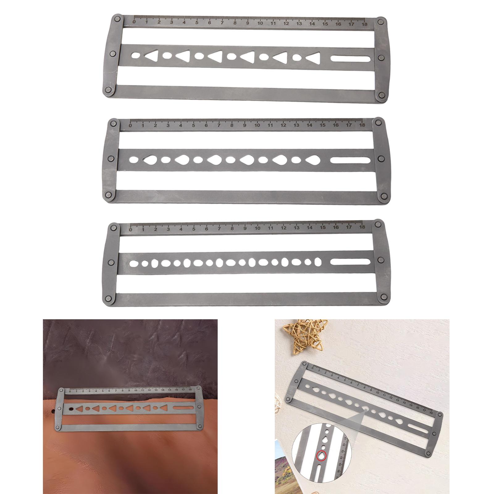 ベルト位置決め補助定規 ベルトストラップヘッドエンド定規、頑 - Leatherwork Ruler のレビューと価格