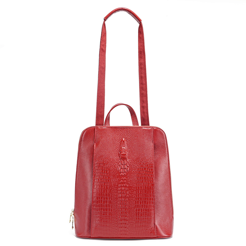 Zency 100% 本革バックパック 女性用 クロコダイル - Leather Work Womens Backpack のレビューと価格