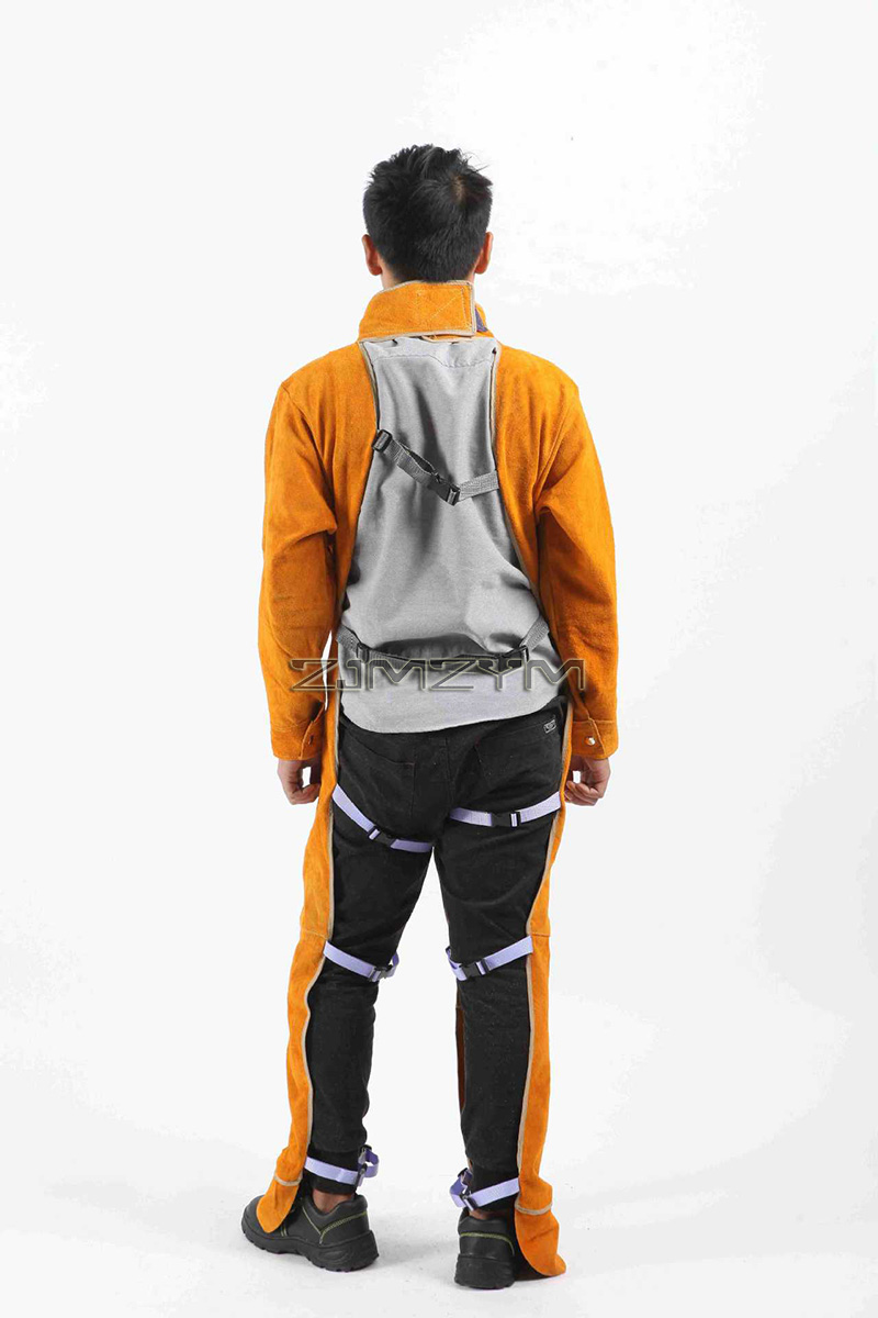 牛革溶接スーツ作業服特別な保護服抗火傷革安全溶接機制服炎エプ - Leatherwork Apron のレビューと価格