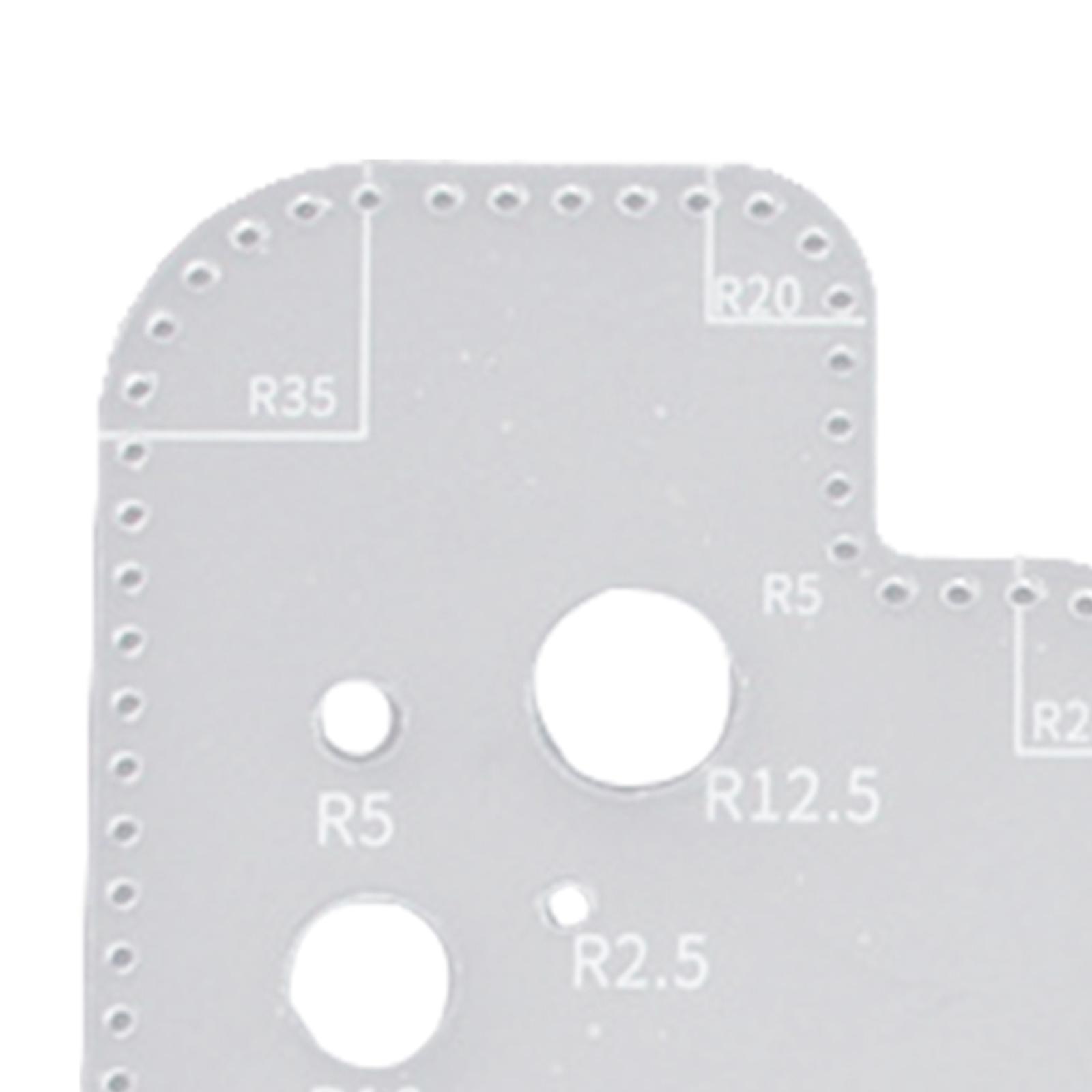 円形テンプレート 透明アクリル製キルティング定規 丸角穴付き - Leatherwork Ruler のレビューと価格