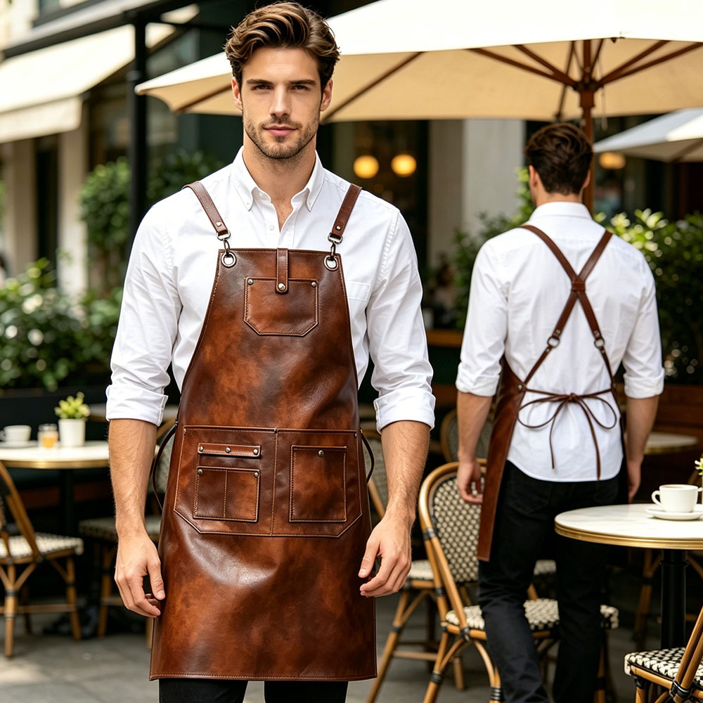 PUレザーエプロン 防水・耐油性 ウエストコックテールミキシ - Leatherwork Apron のレビューと価格